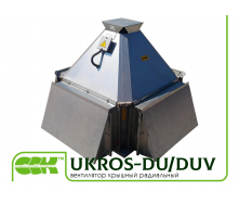 Вентилятор даховий радіальний димовидалення UKROS-DU/DUV